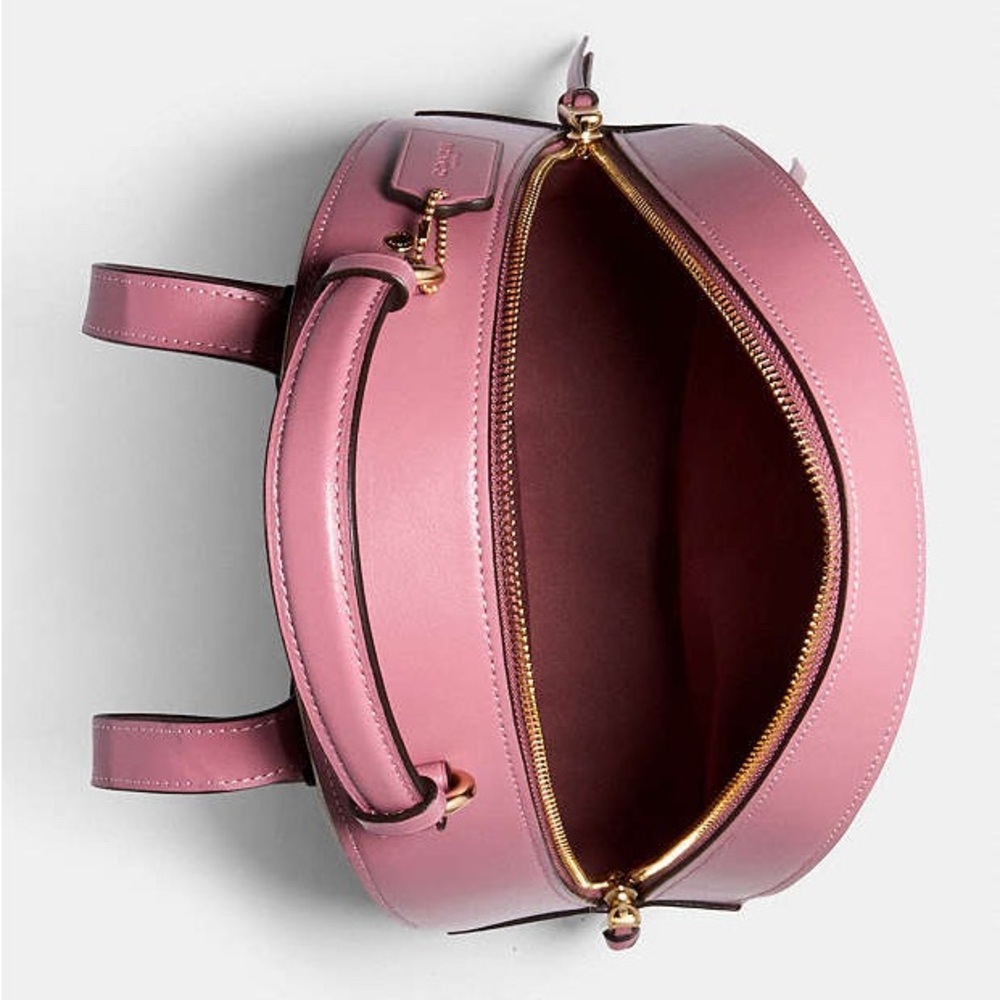 Coach Floral Signature Canvas Backpack in Pink and Tan - Picture 3 of 14
